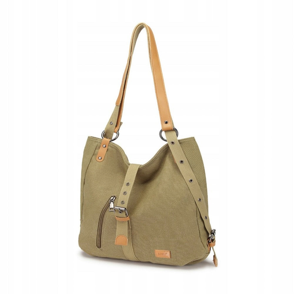 Beige Women's Bag and Backpack 2in1 Work Bag Lightweight Canvas Ellen EAN (GTIN) 9120043895935