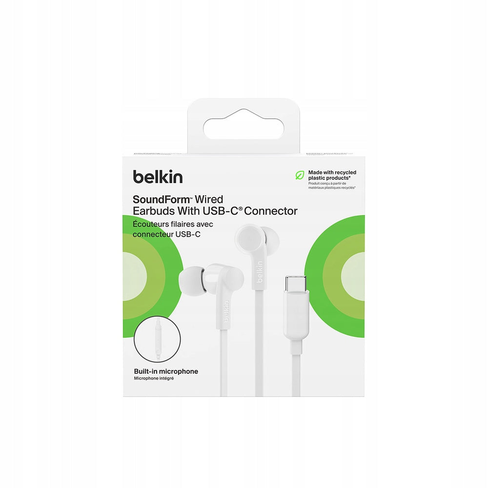 Belkin USB-C IN-EAR Headphone White Manufacturer code G3H0002BTWHT