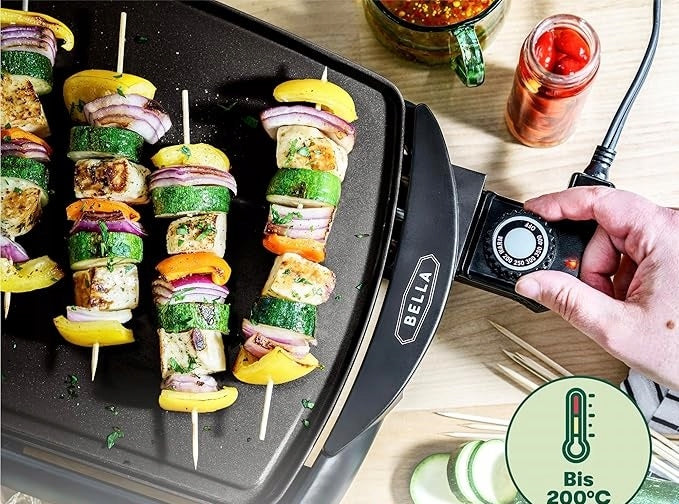 Bella Griddle 10,5x20 Inch, Nonstick Coating, 1500W, Black Brand no brand