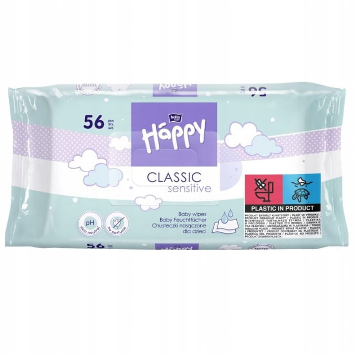 Bella HAPPY wet wipes SENSITIVE 56pcs.