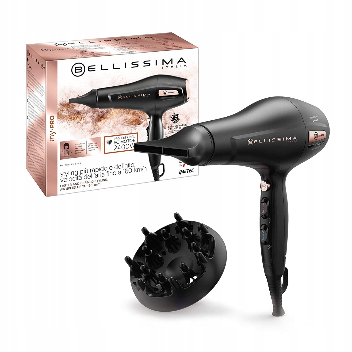 Bellissima My Pro Hair Dryer P3 3400 Packaging status original
