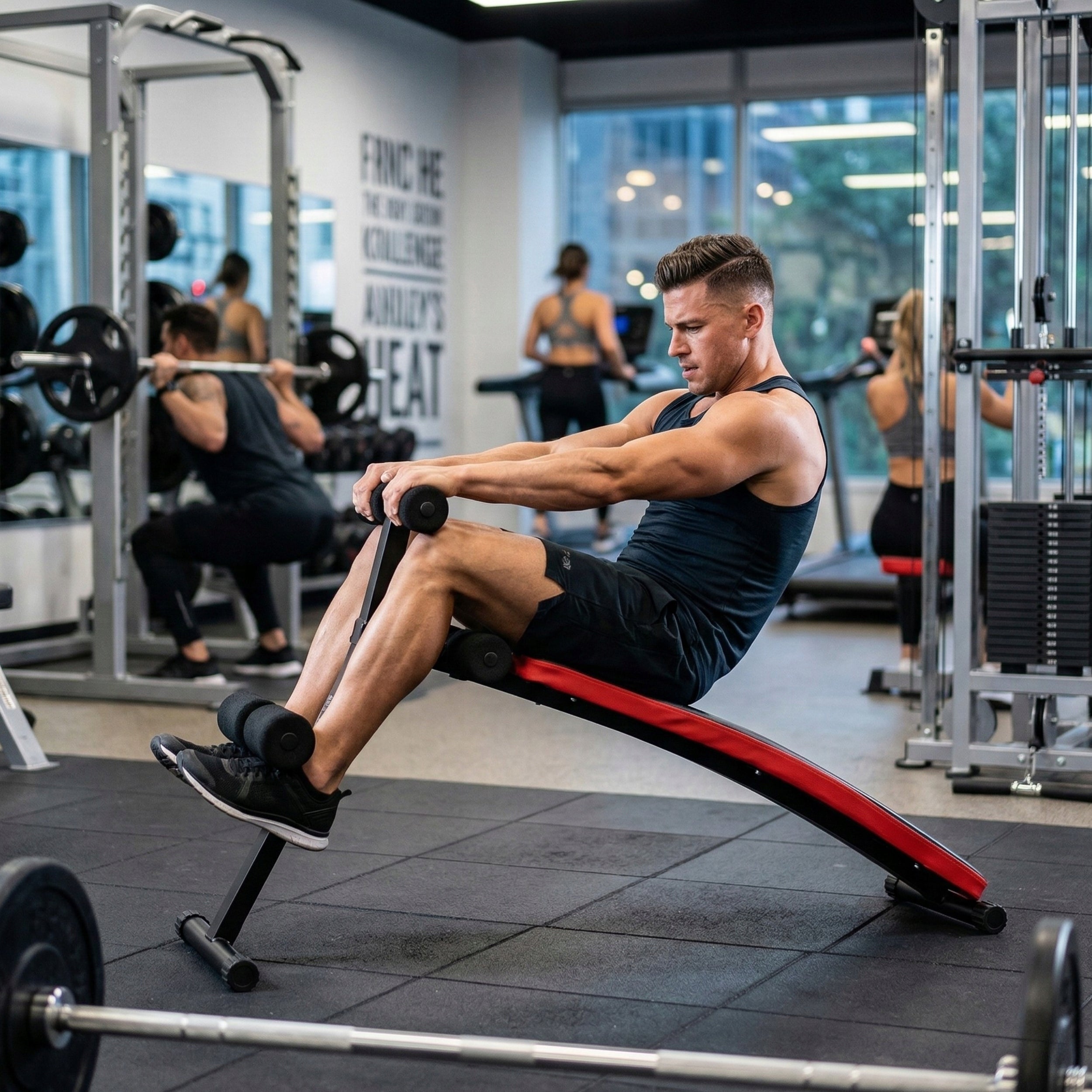Belly Bench Slant Adjustable FUNFIT + Training Expanders Brand Funfit