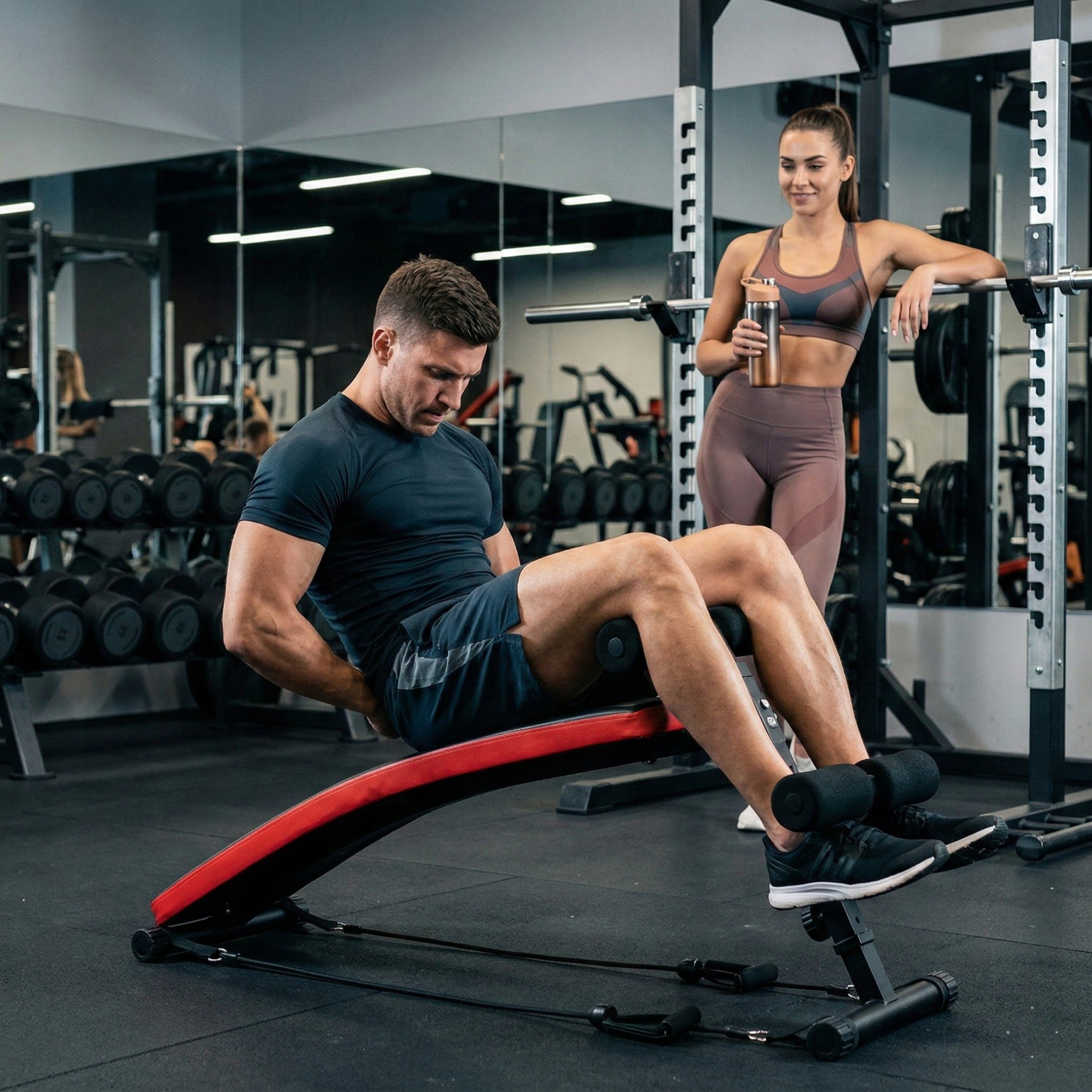 Belly Bench Slant Adjustable FUNFIT + Training Expanders Model 4810