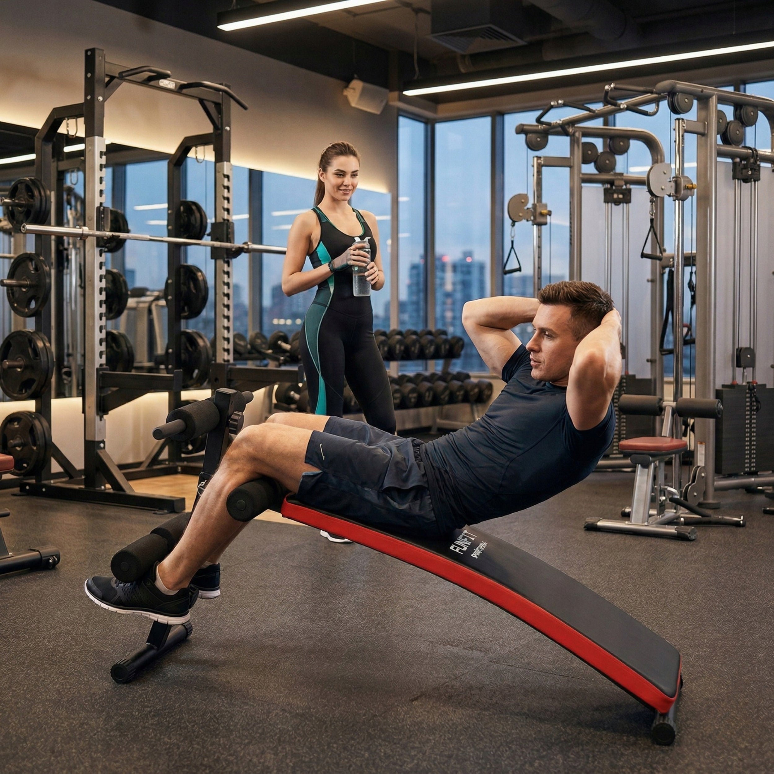 Belly Bench Slant Adjustable FUNFIT + Training Expanders Packaging status original