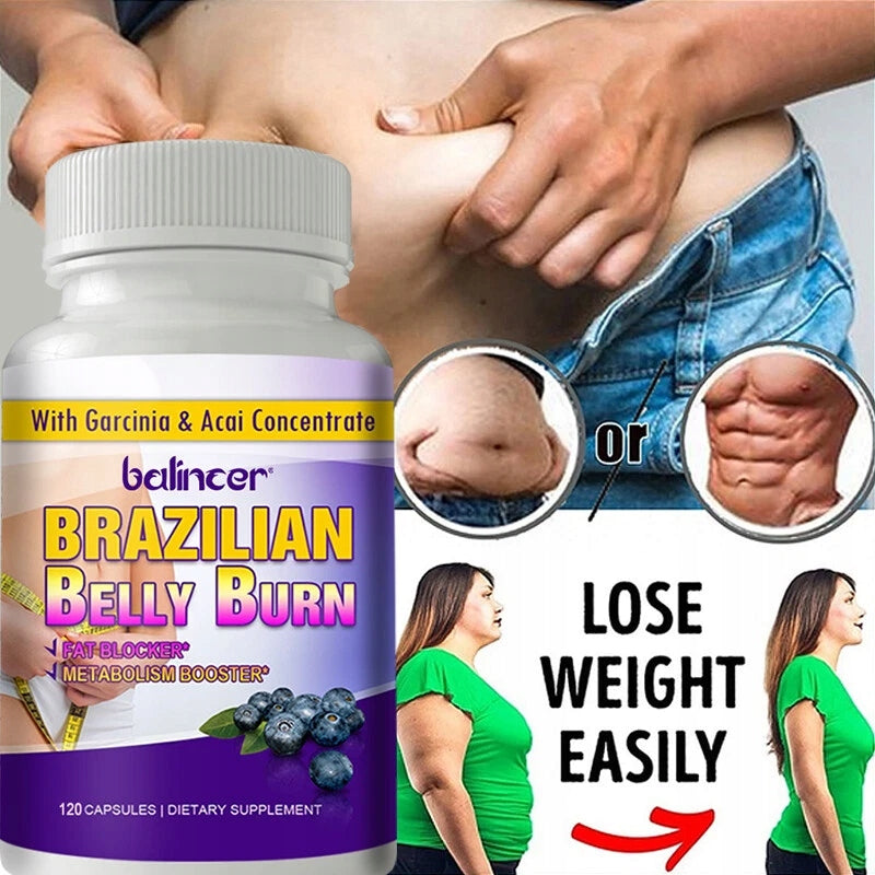 Belly Fat Burner Energy Loss Metabolism Increase 120 Capsules Packaging status original