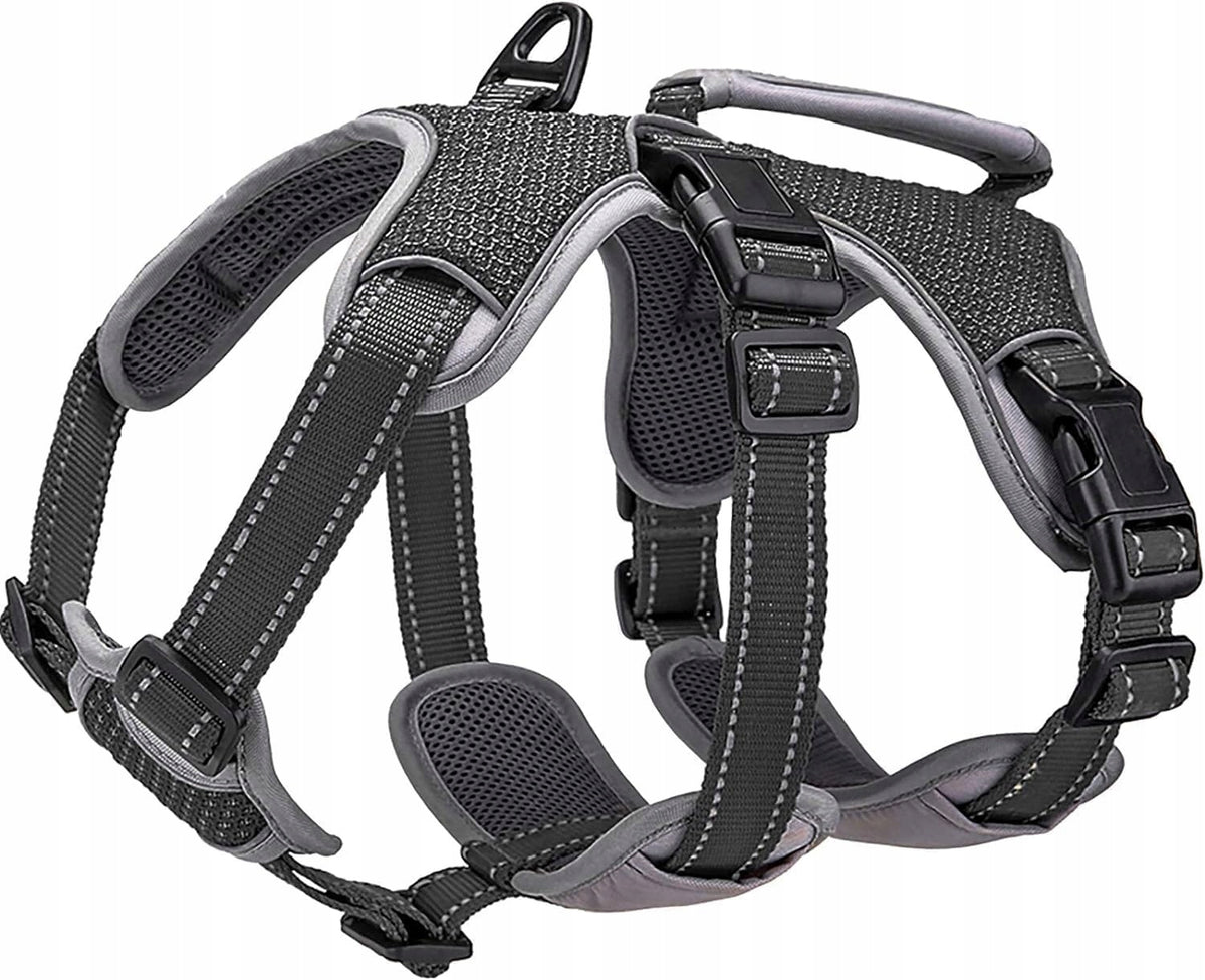 Belpro Pressure-Free Dog Harness, Size S, Black, Reflective