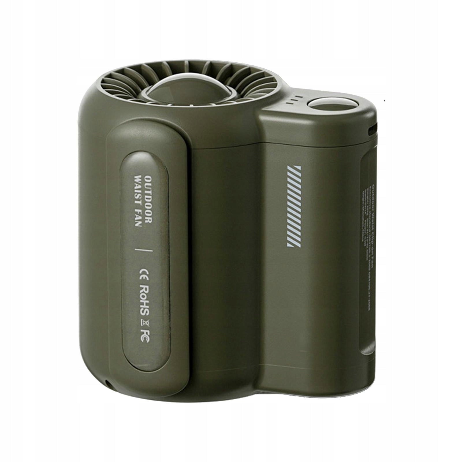 Belt Fan Waist Fan Adjustable Hands Free for green