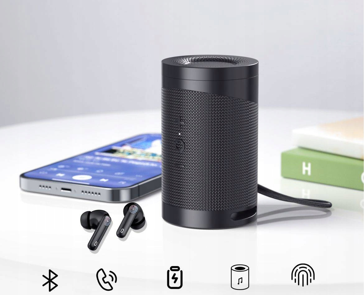 Bemi DUO Black BT Plus Headphone Set Speaker Portable Power 3W BBTADUOBB Packaging status original