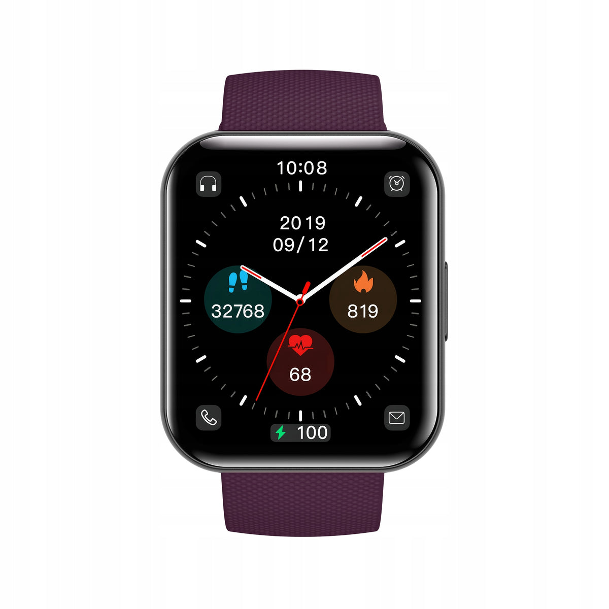 Bemi SmartWatch Exo Black + Silicone Strap Red/Red Wine 1.91″ Packaging status original