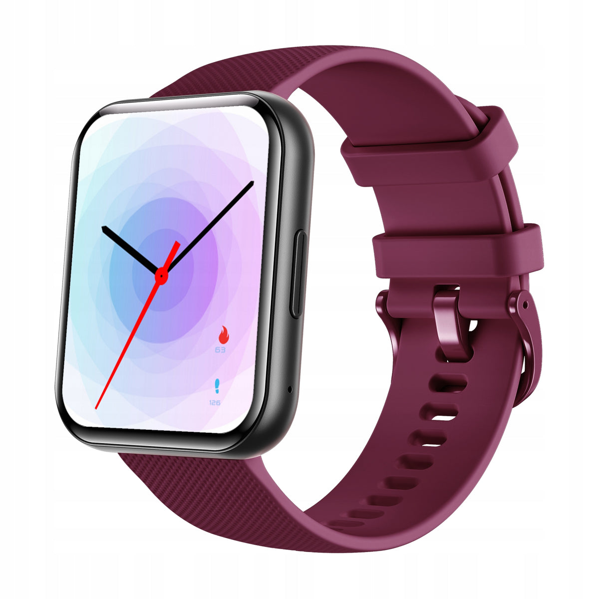 Bemi SmartWatch Exo Black + Silicone Strap Red/Red Wine 1.91″