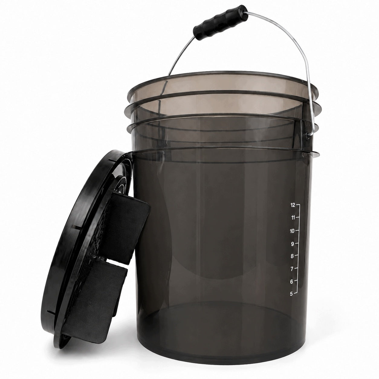 BenBow 20 L bucket with black separator + push-in lid