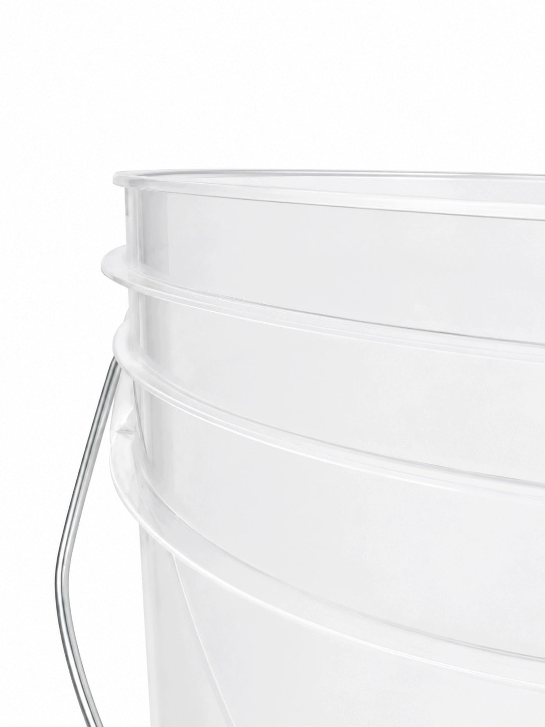 BenBow LOGO, transparent 20 L bucket with white separator Manufacturer Benbow