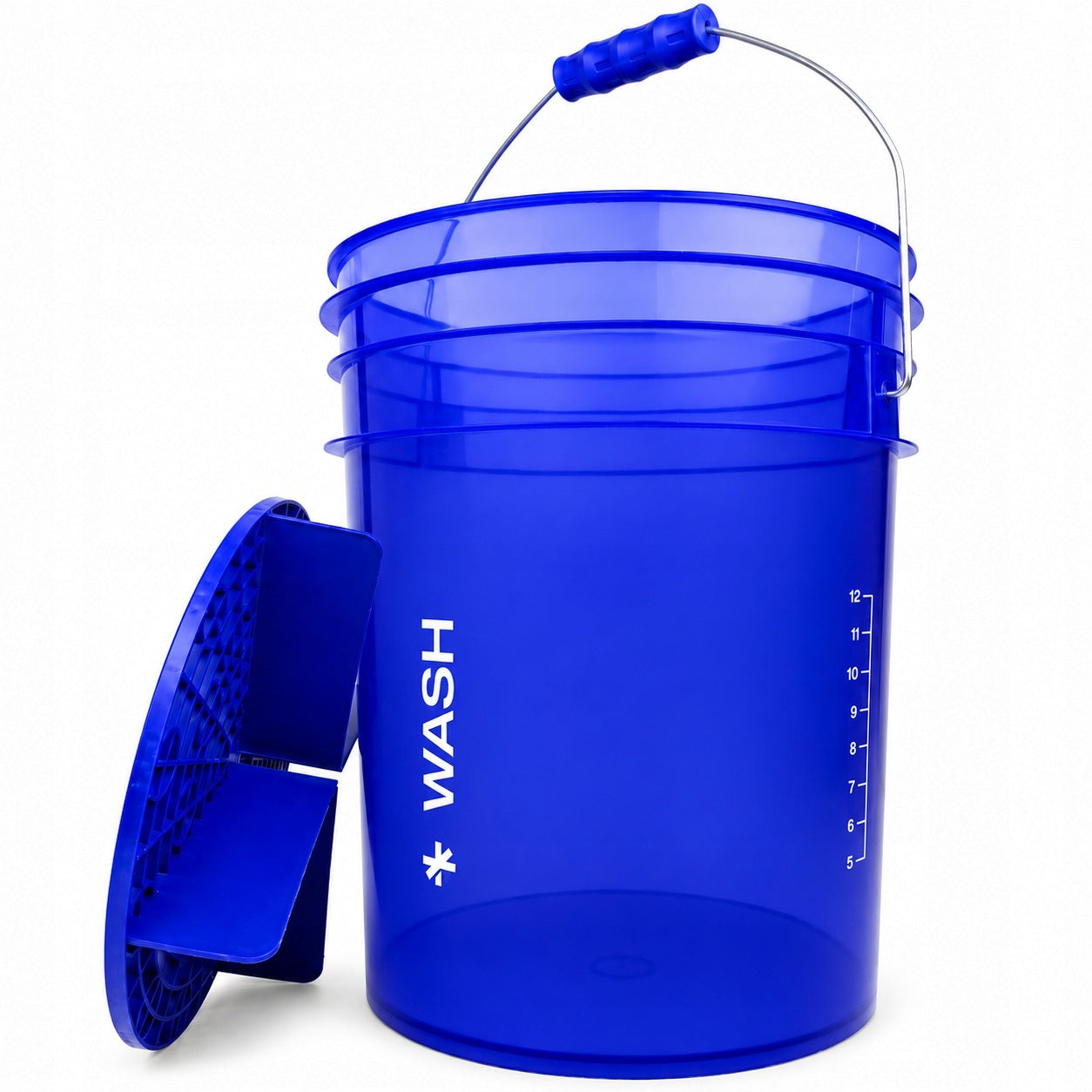 BenBow WASH, transparent 20 L bucket with blue separator