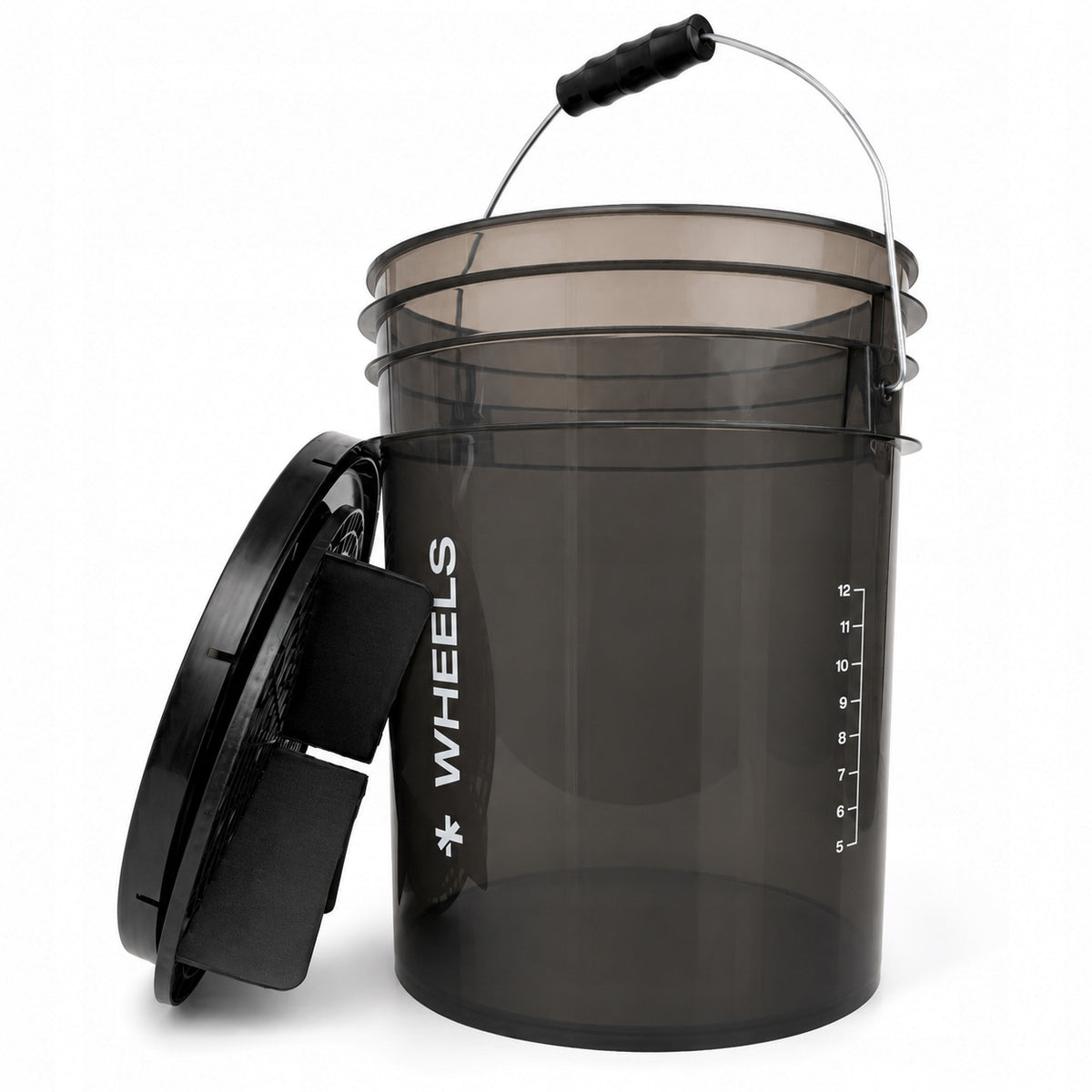 BenBow WHEELS bucket 20 L with black separator + push-in lid