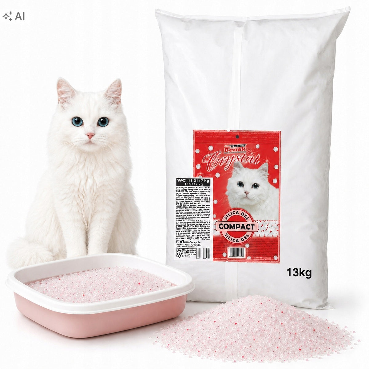 Benek Crystal Stardust 13kg Silicone Litter Fine Compact