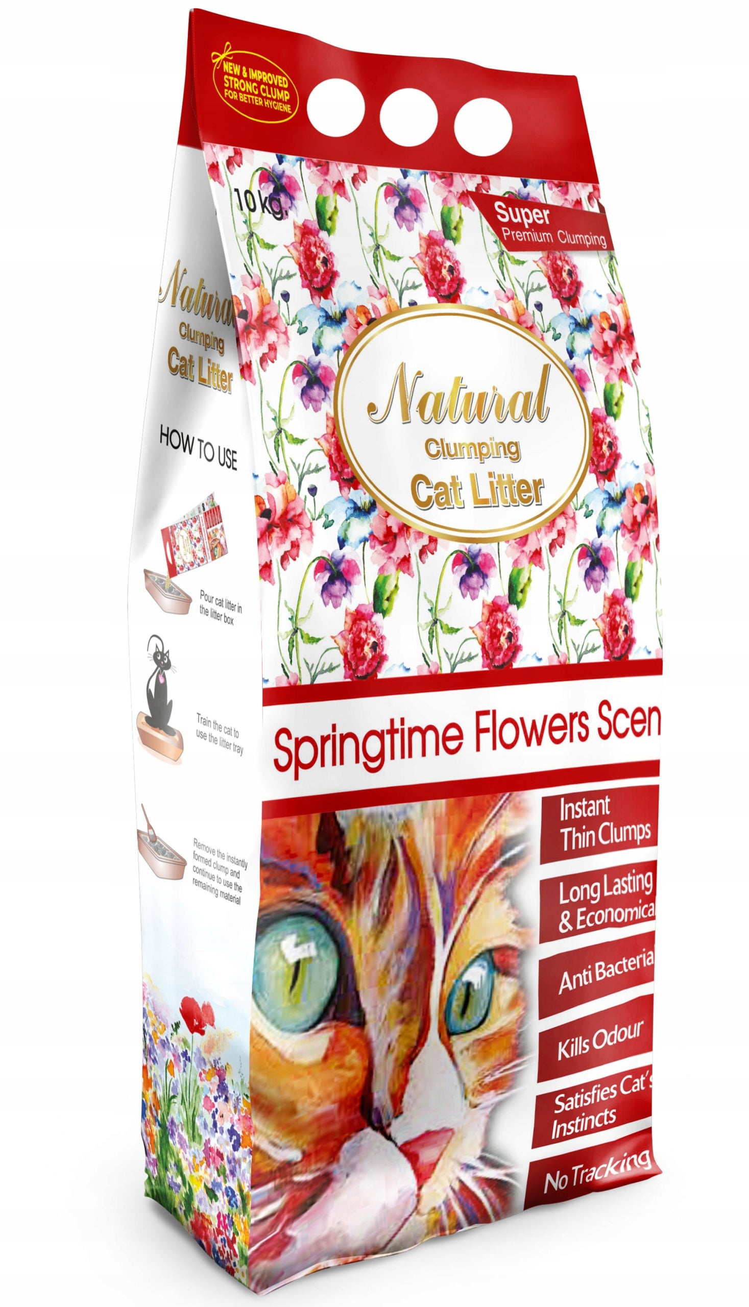 Bentonite Cat Litter 5L Spring Flowers Cat Litter Indian Natural