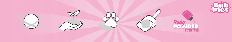 Bentonite Cat Litter Catwalk Bubbles POWDER SCENT 20L Trade name CatWalk Bubbles Baby Powder 20L
