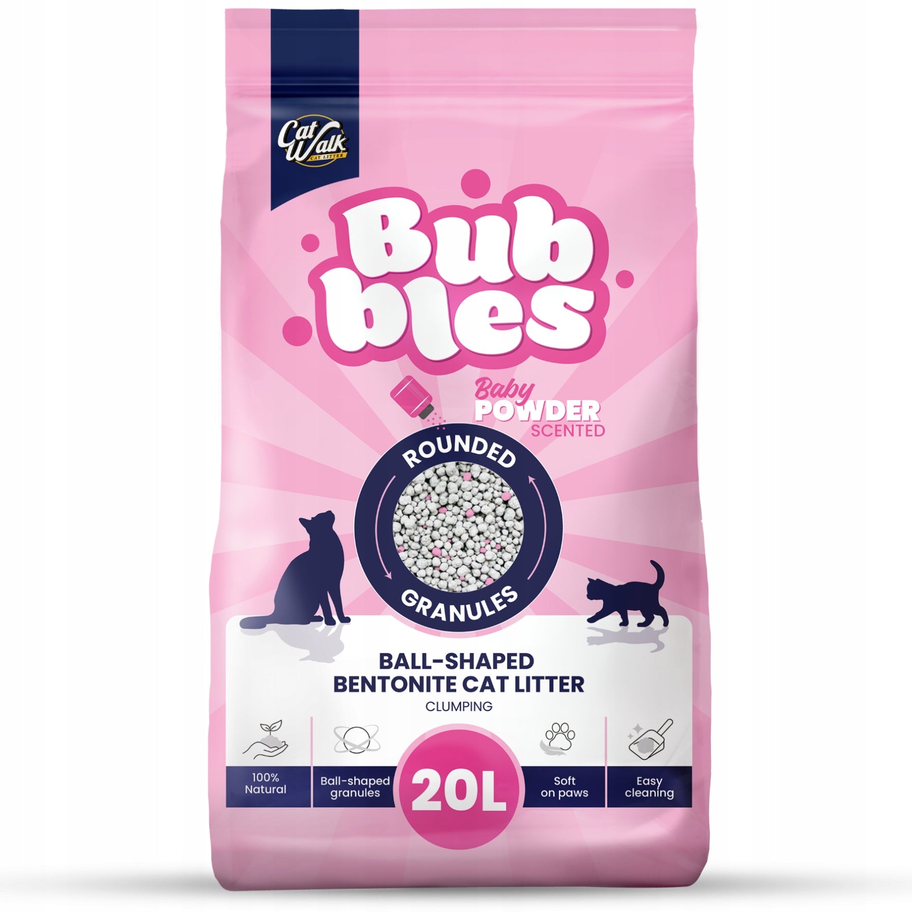 Bentonite Cat Litter Catwalk Bubbles POWDER SCENT 20L