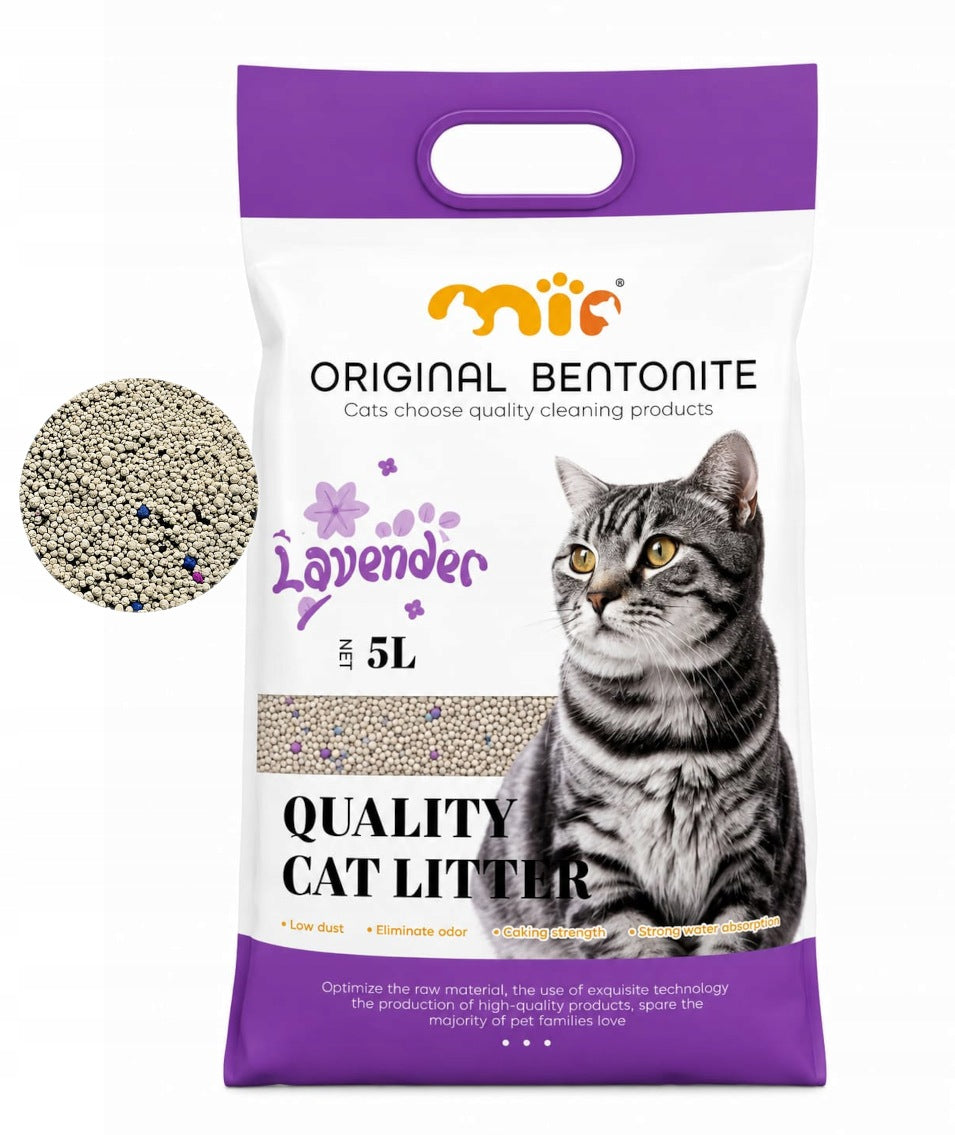 Bentonite Litter Vena Animal Mio Lavender Fine 5 L