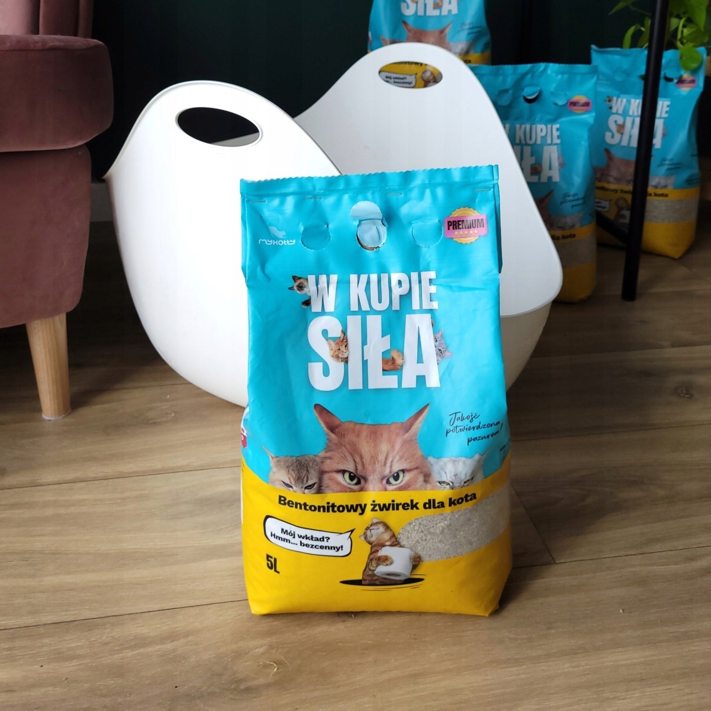 Bentonite cat litter 2x5L mykotty clumping dust-free fine Kind bentonite
