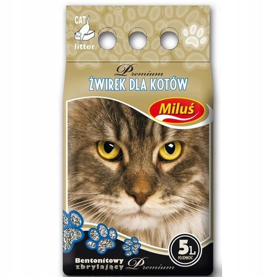 Bentonite litter Miluś premium unscented clumping 5 l Manufacturer code 5905397013242