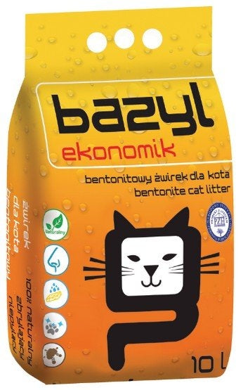 Bentonite litter for cats Bazyl Clumping economist 10L Brand Bazyl