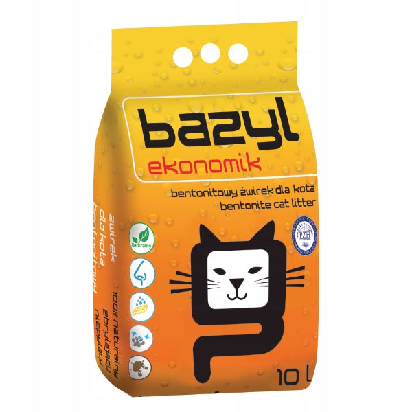Bentonite litter for cats Bazyl Clumping economist 10L