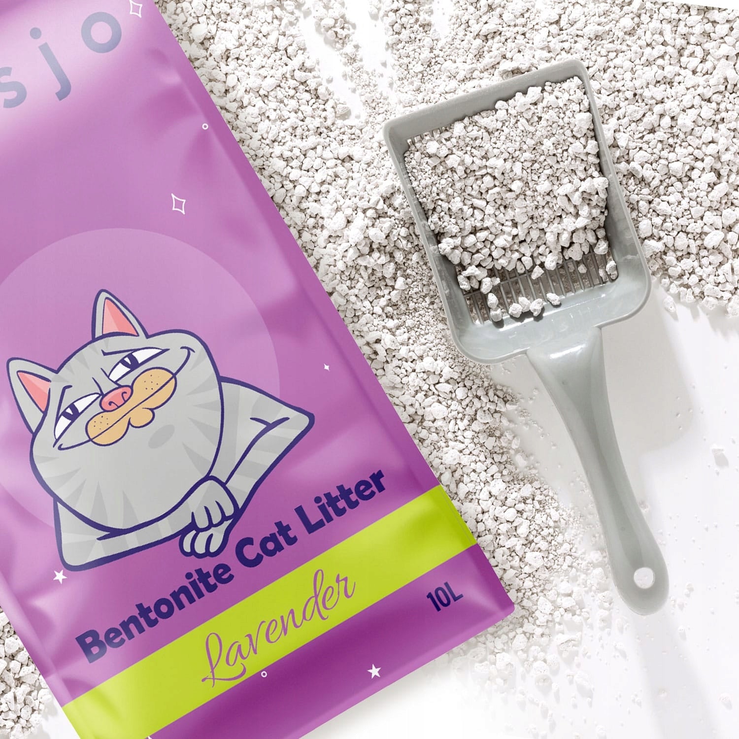 Bentonite litter for cats lavender LAVENDER 10l Packaging status original