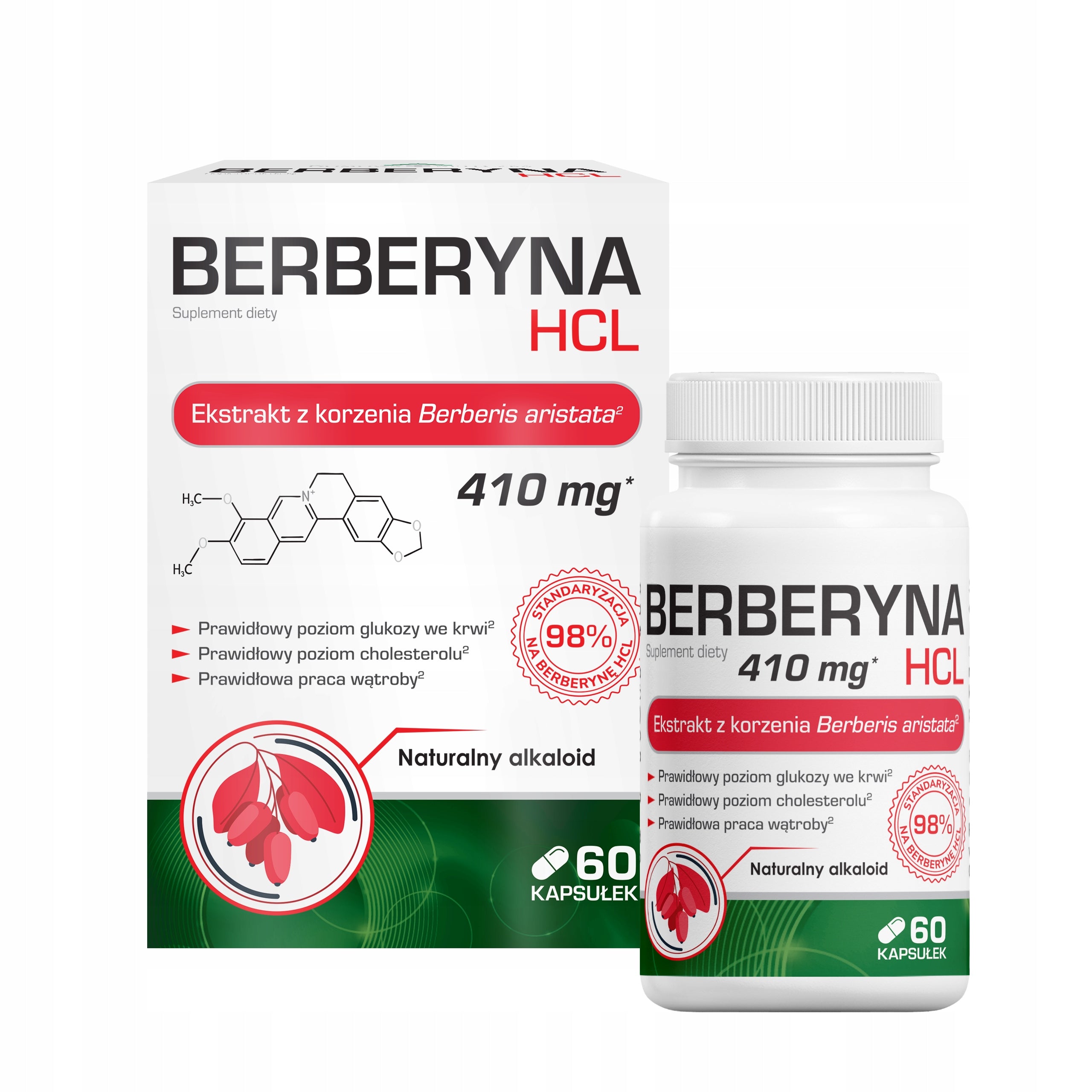 Berberine HCL 400 mg 60 kaps. Domowa Apteczka