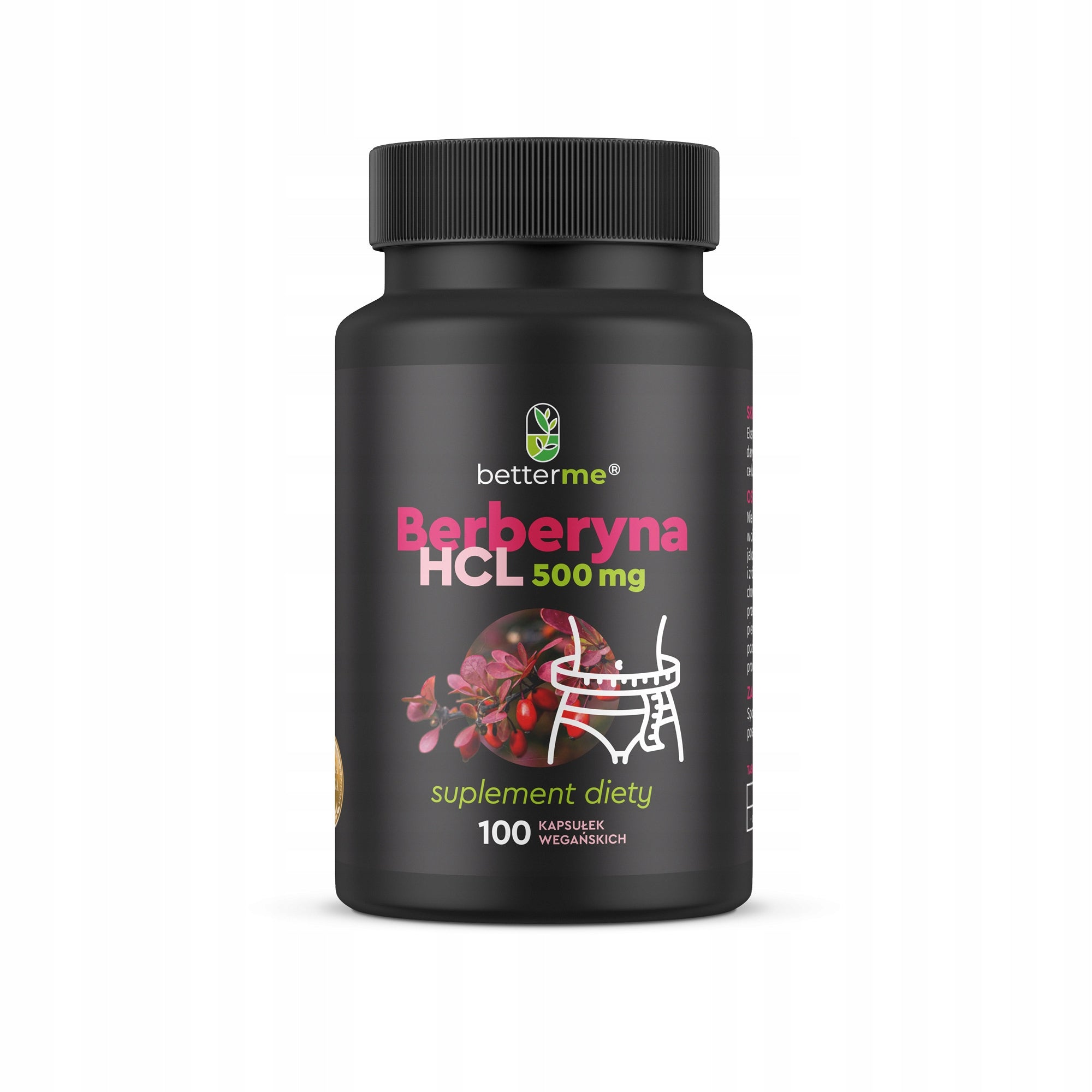 Berberine HCL 500 mg 98% BetterMe 100 capsules VEGE – dietary supplement
