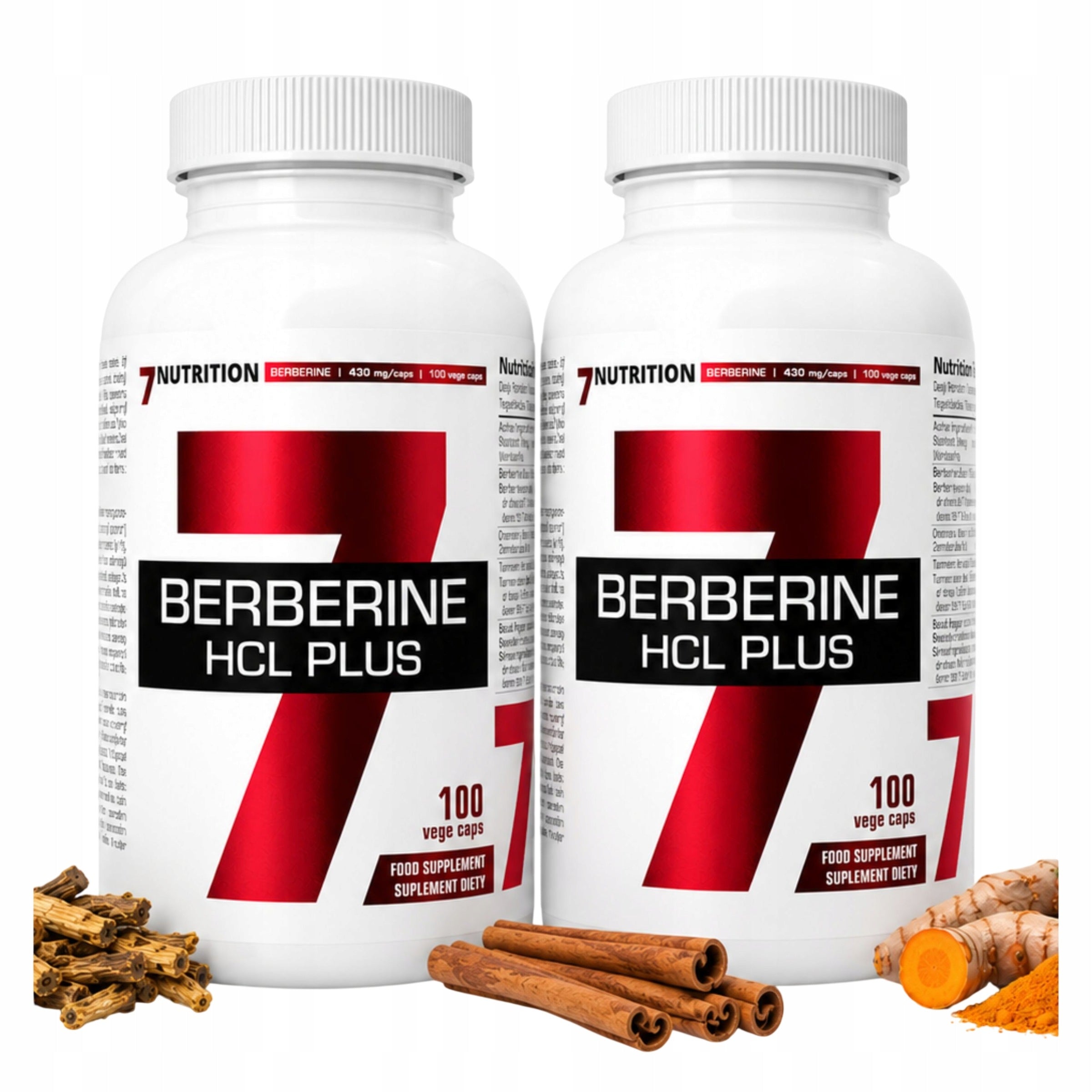 Berberine HCL Plus Berberys Turmeric Root Cinnamon Extract 100pcs