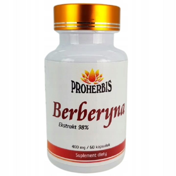Berberine extract 98% 60 kaps 400mg for slimming normal sugar level EAN (GTIN) 5902687151998