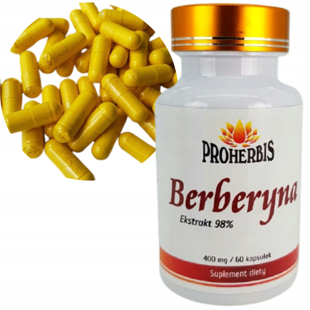 Berberine extract 98% 60 kaps 400mg for slimming normal sugar level
