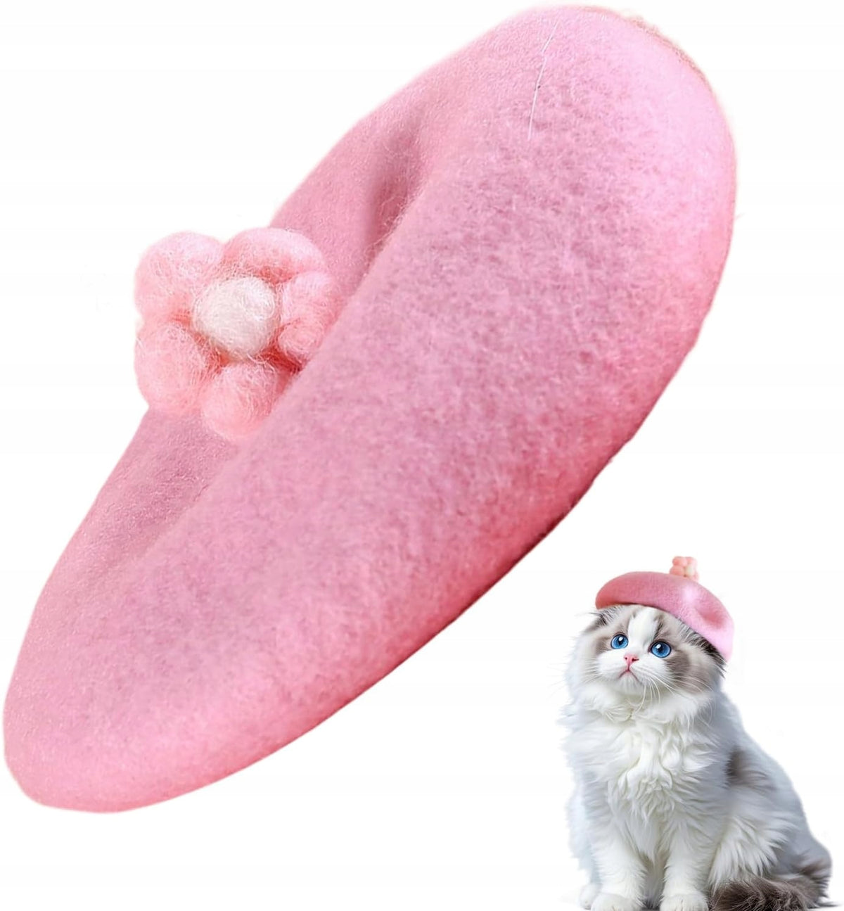Beret Hat For, Beret Hat Floral For Puppy And Kitten