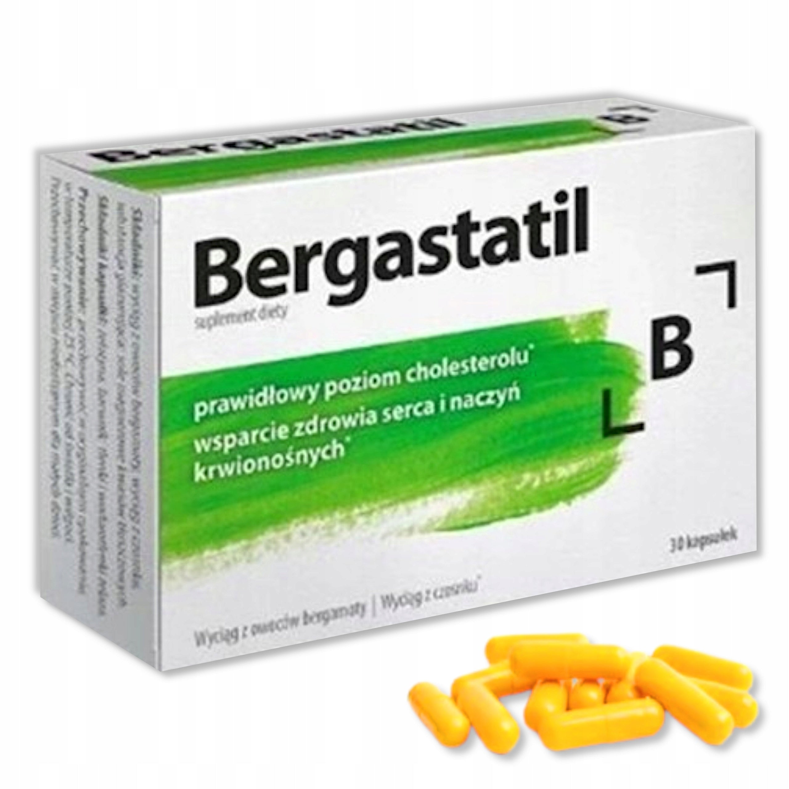 Bergastatil 30 capsules for cholesterol Expiration date at least six months from the date of purchase
