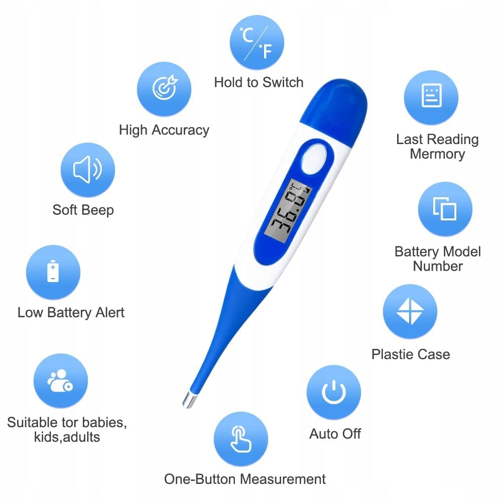 Berrcom DT-008 Digital Medical Thermometer with Flexible Tip Medical device no