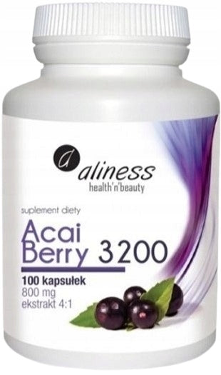 Berries ACAI BERRY 3200 100caps large dose 4:1 ECO Fat burning Chromium