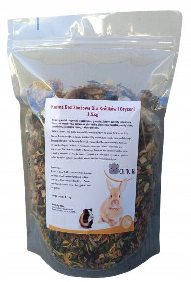 Best Grain Free Rabbit Food Rodent Vegetable Herbs Timothy 1,5kg