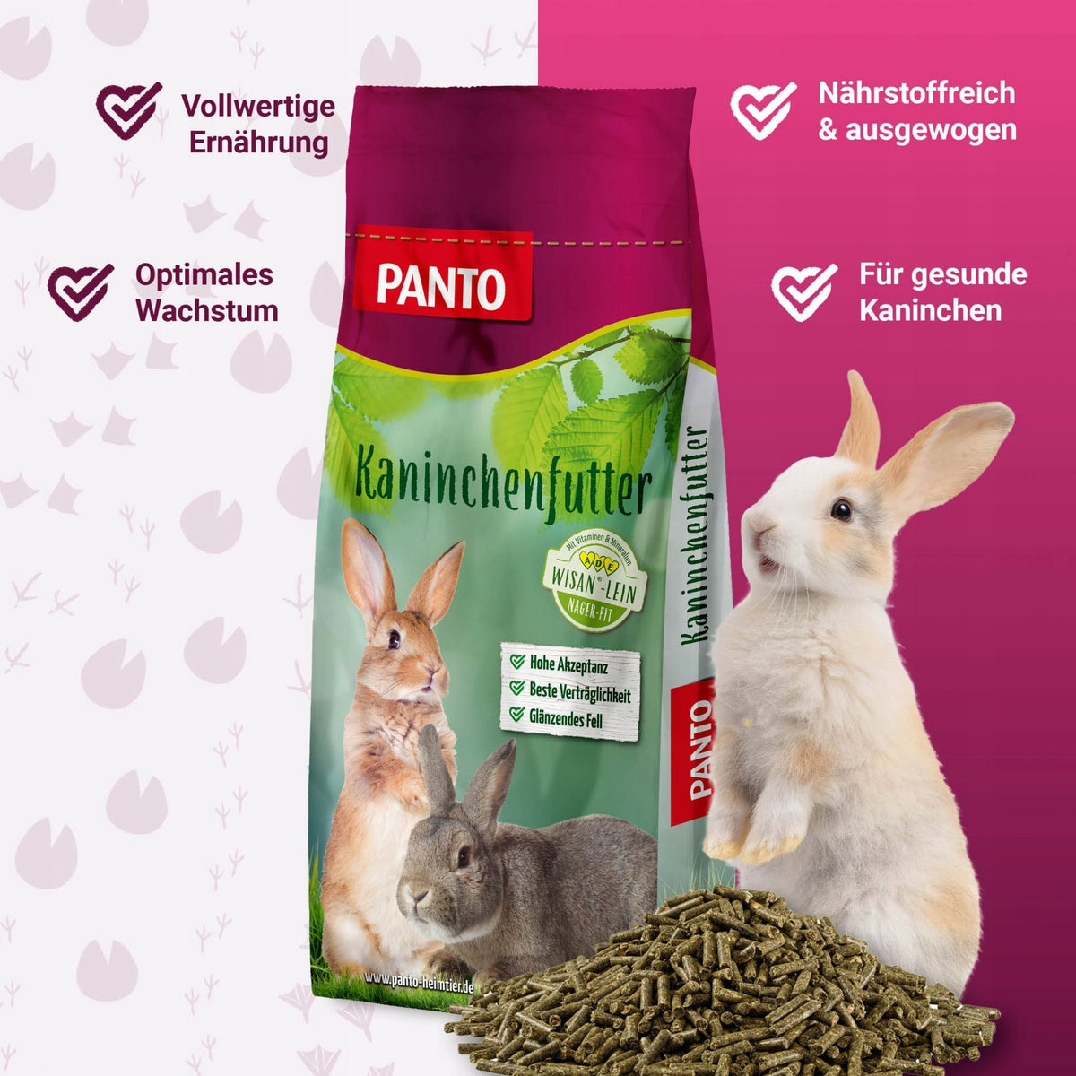 Best Granules Food for Rabbits Panto Dust Free Wholesome 10kg Packaging status original