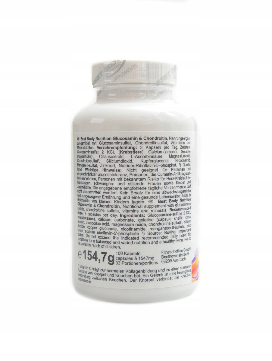 Best body nutr. Glucosamine chondroitine gelenk support II 2 x 100 kapslí Manufacturer code 4251650808744