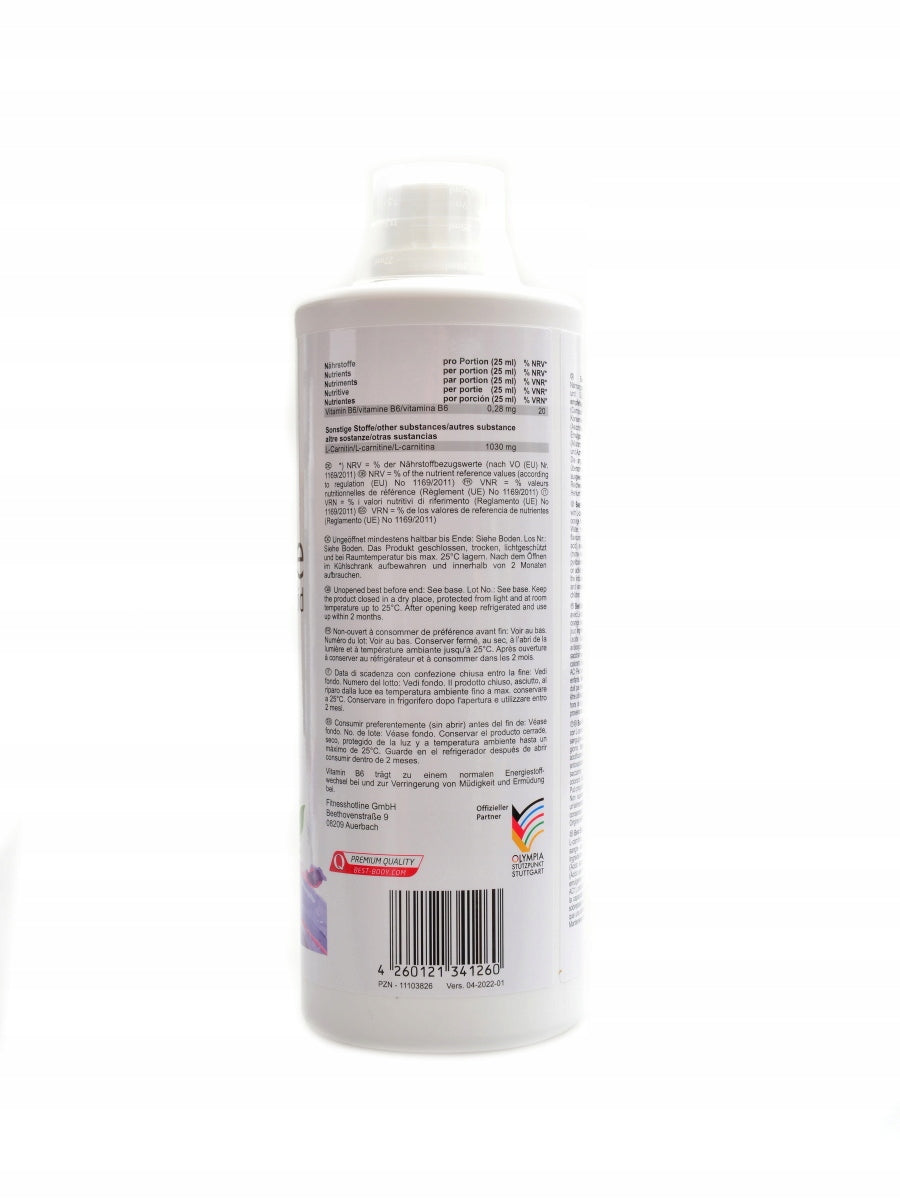 Best body nutrition L-Carnitine liquid 1000 ml krvavý pomeranč Packaging status original