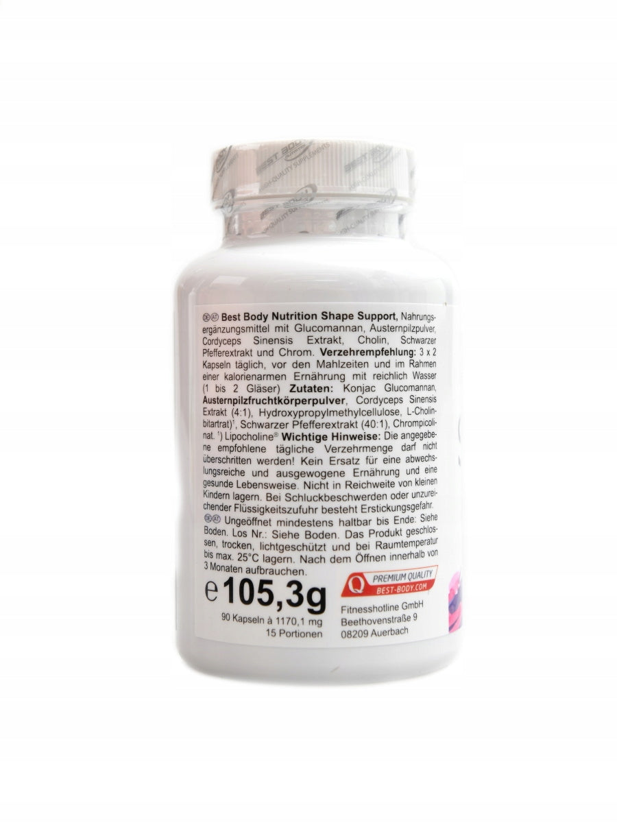 Best body nutrition Shape support 90 kapslí Packaging status original