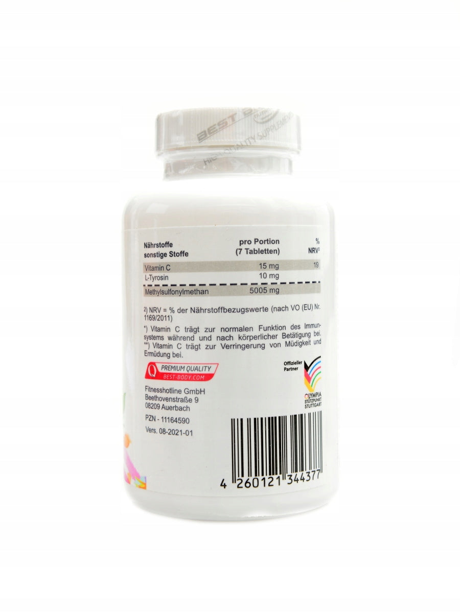 Best body nutrition Vital MSM aktiv 175 tablet Packaging status original