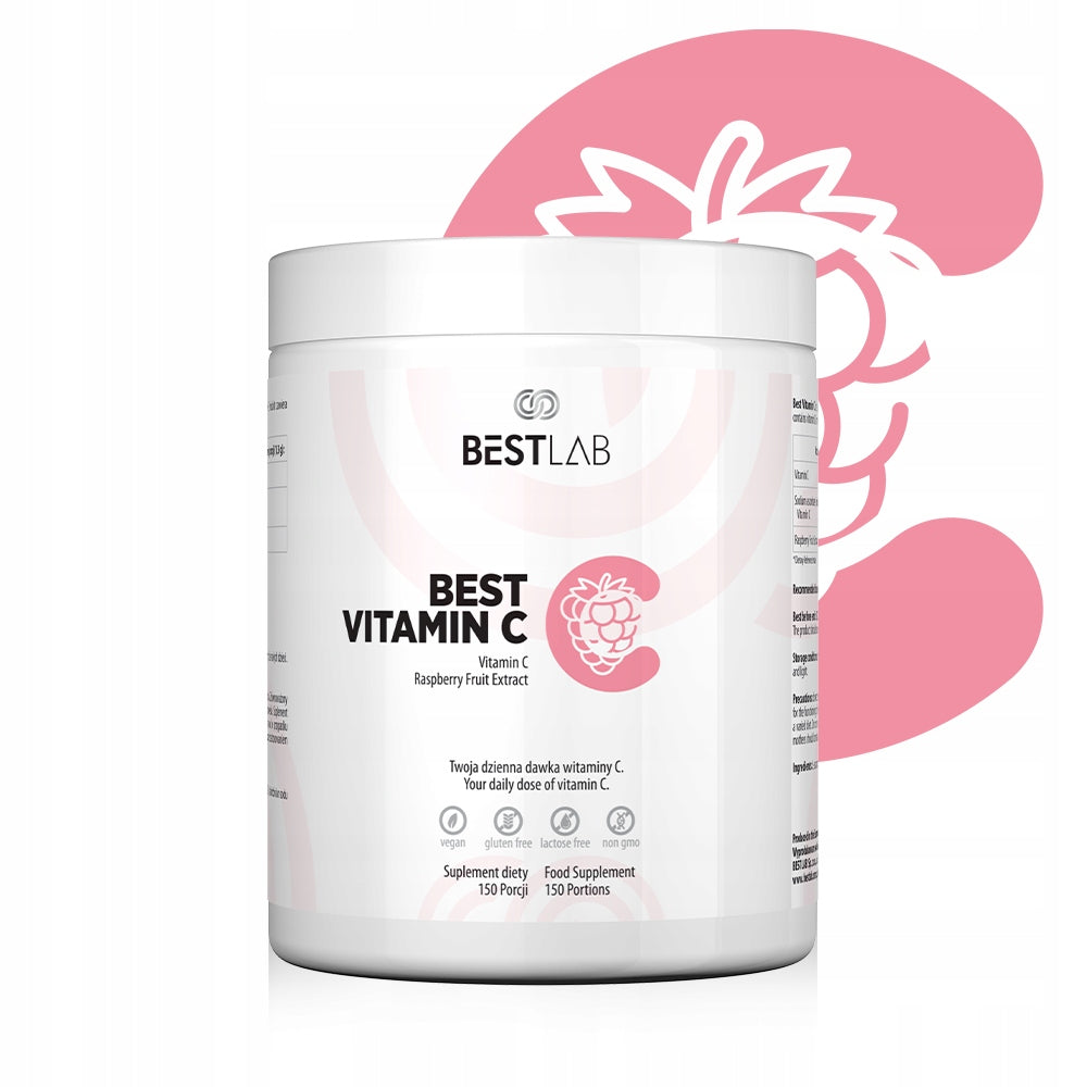 BestLab Best Vitamin C powder + raspberry extract 195g OUTLET 11/26