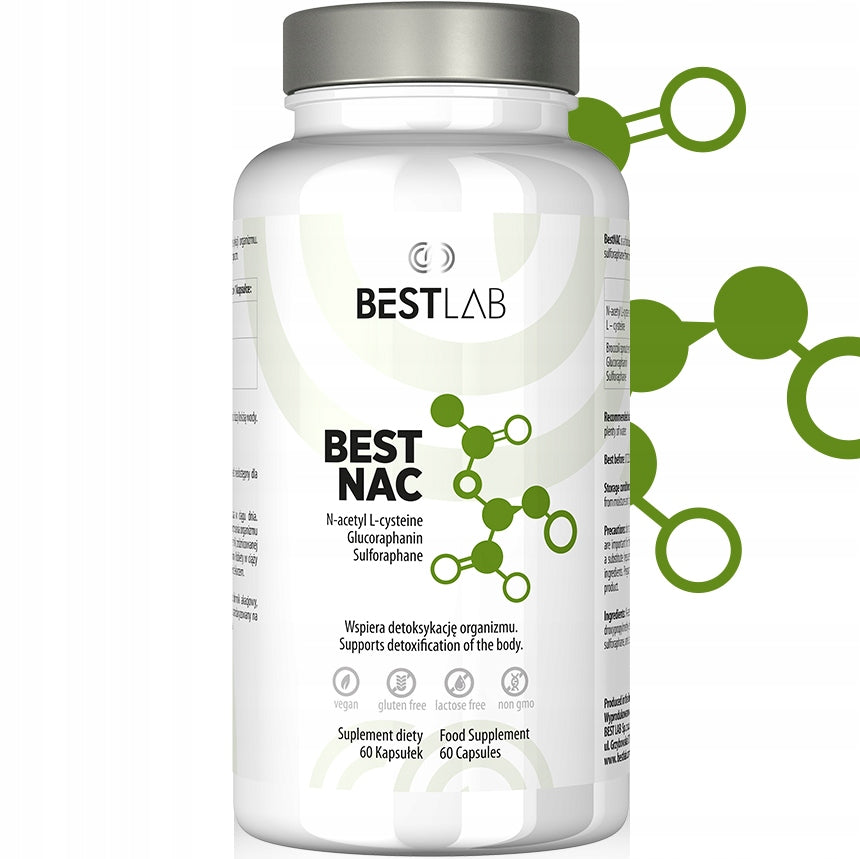 BestNAC BestLab Best Lab N-acetyl L-cysteine Sulforaphane Detox 60 capsules Basic ingredient other