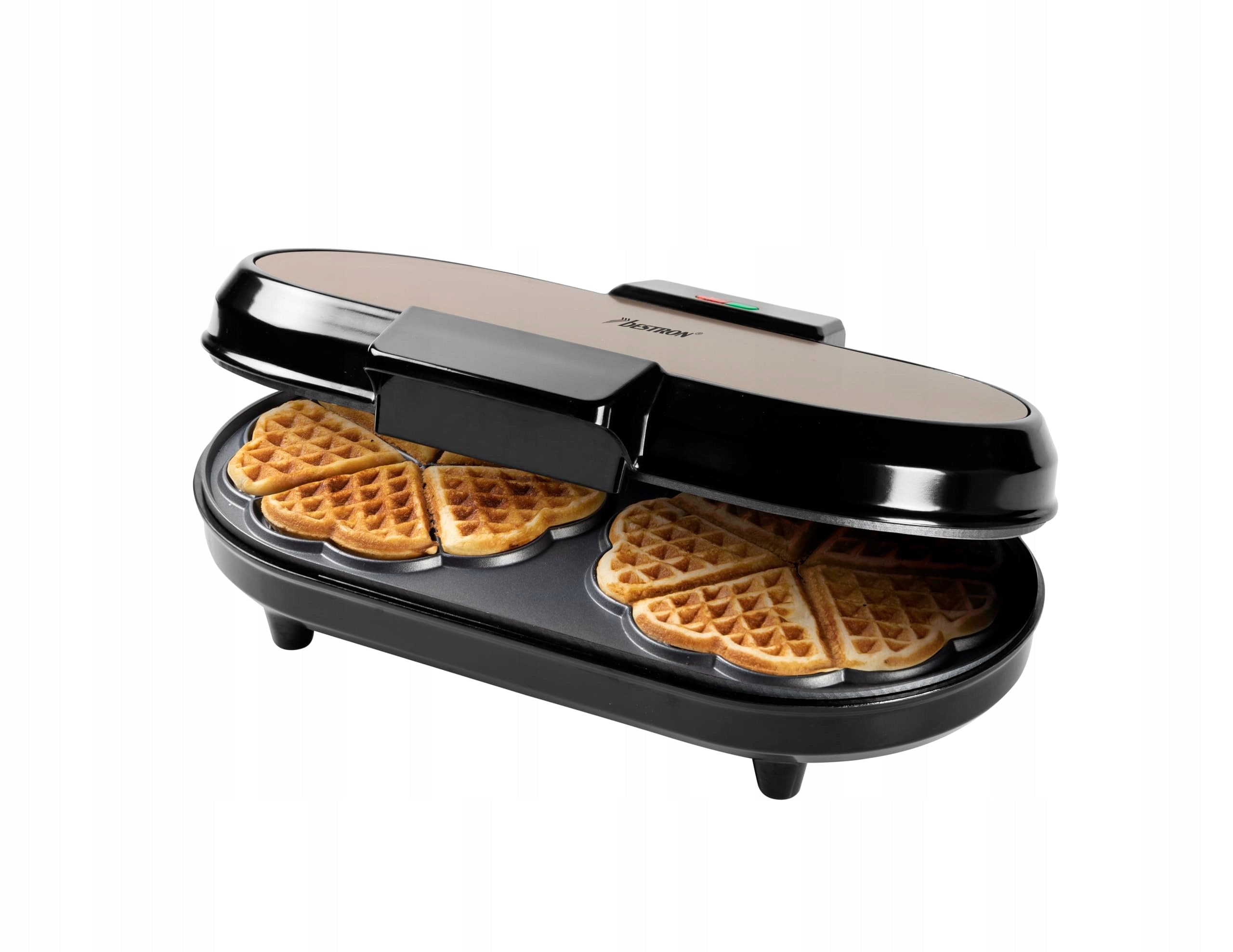 Bestron ADWM730SAT double heart waffle iron 1200W beige