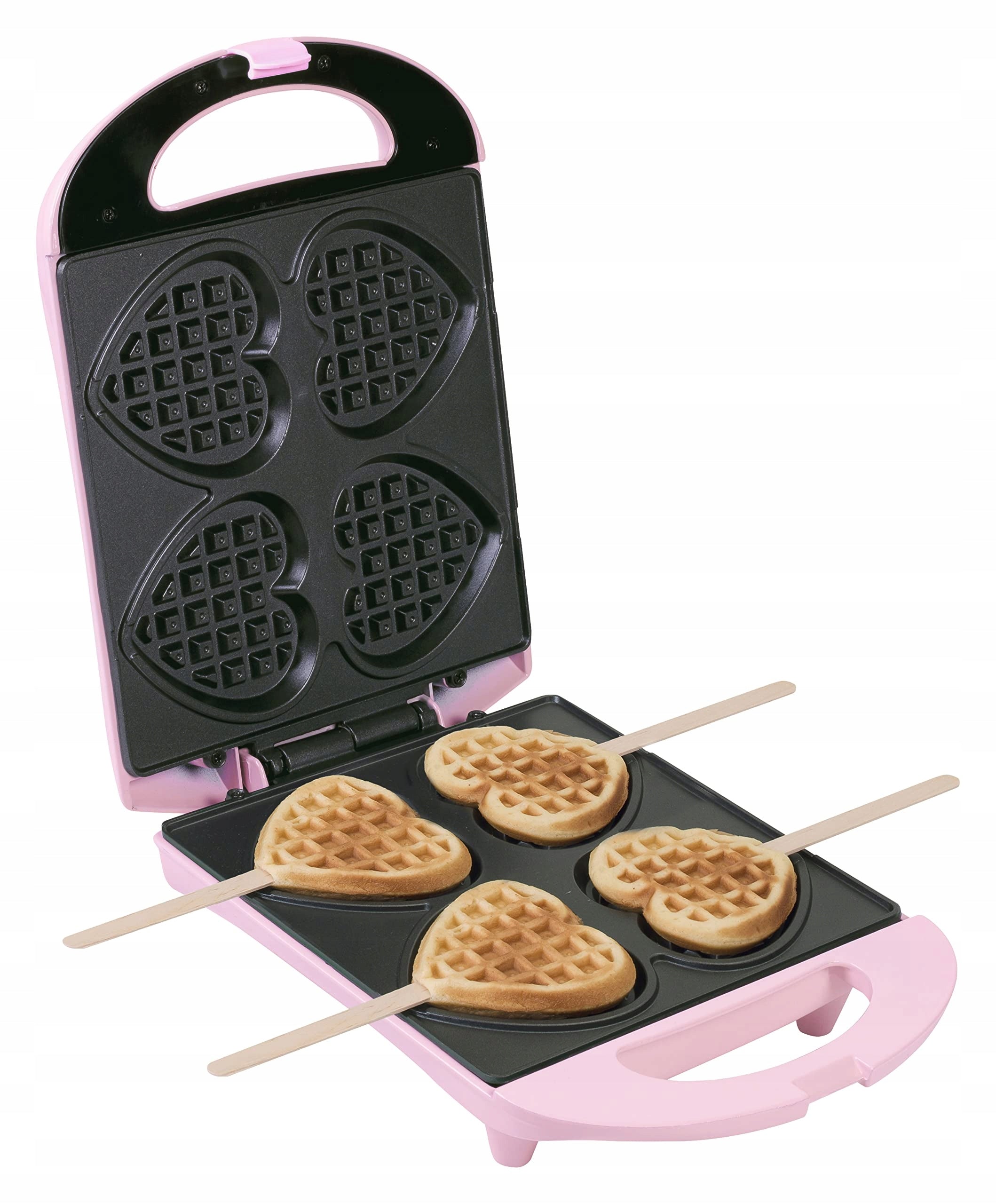 Bestron DSW271P Waffle Iron Pink 780W sticks Bpa Free
