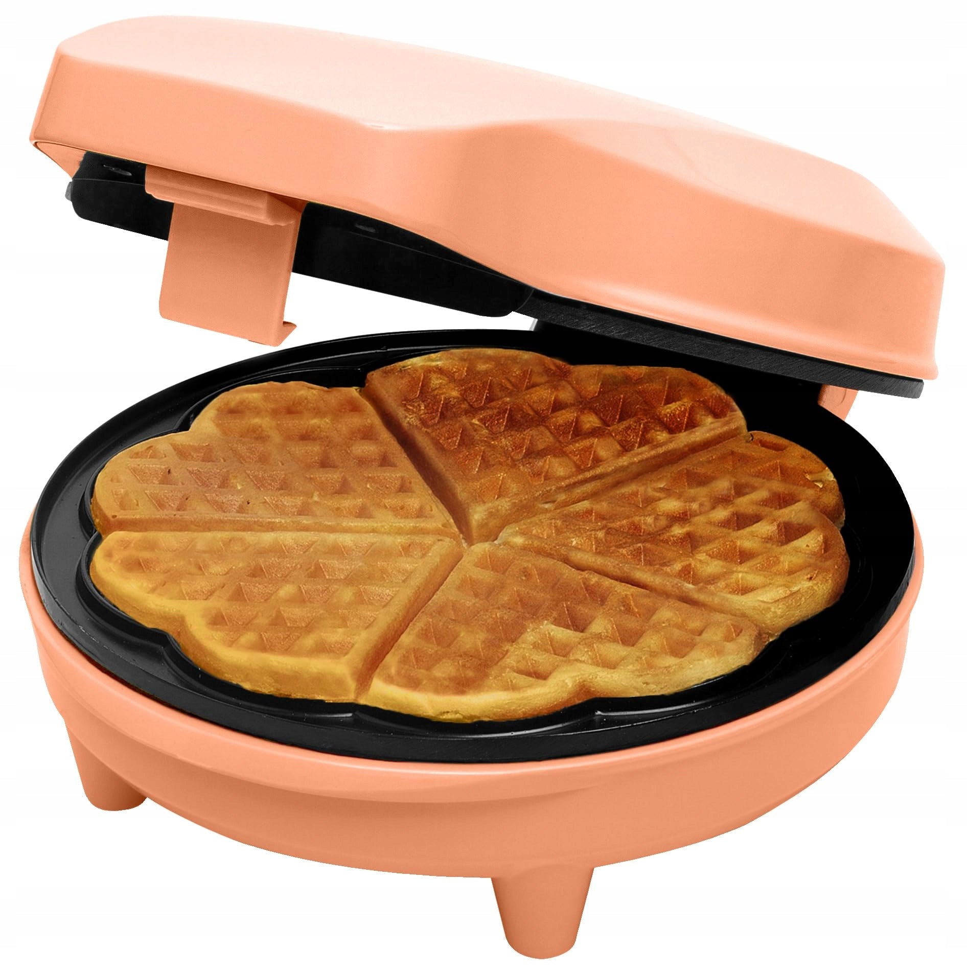 Bestron Waffle Iron ASW217PE Heart 700W Orange Sweet Dreams