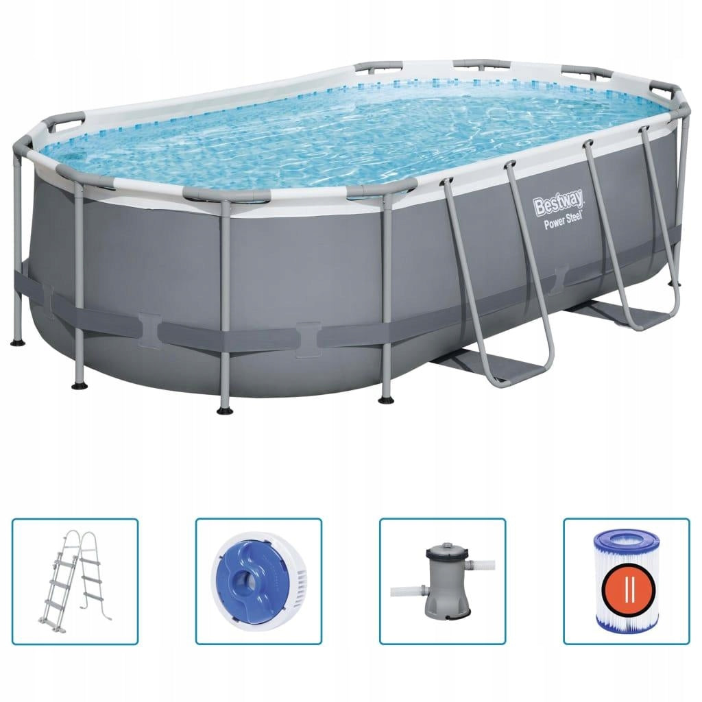 Aufstellpool Bestway Power Steel, 427x250x100cm, mit Filter 
