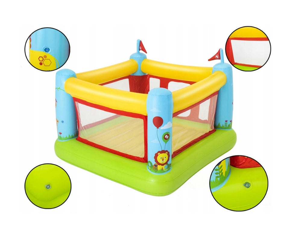 Bestway Inflatable Castle Jumping Trampoline for Kids Playpen Fisher Price Kind blown